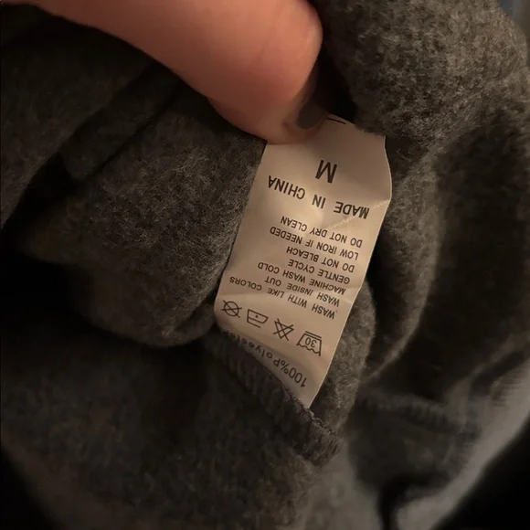 Gray zip up Hoodie with White Butterfly Design - Picture 3 of 4